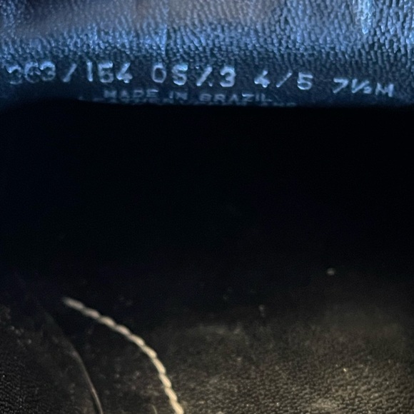 Franco Sarto Black Leather Loafers with White Stitching - Picture 6 of 7